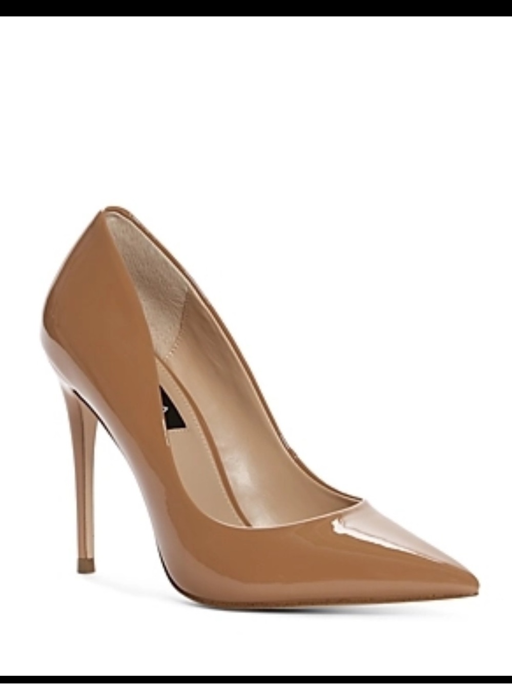 AQUA Women's Brit Pointed Toe Pumps, cognac patent
